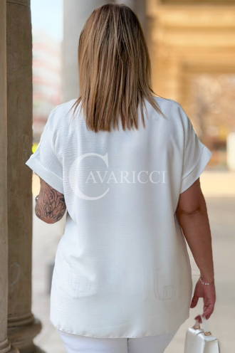 VANELLA Bluse in Weiß – Große Größen | Cavaricci.de