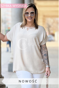 VANELLA Bluse in Beige – Große Größen | Cavaricci.de