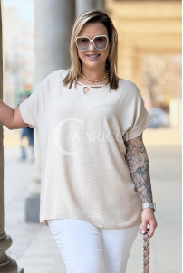 VANELLA Bluse in Beige – Große Größen | Cavaricci.de