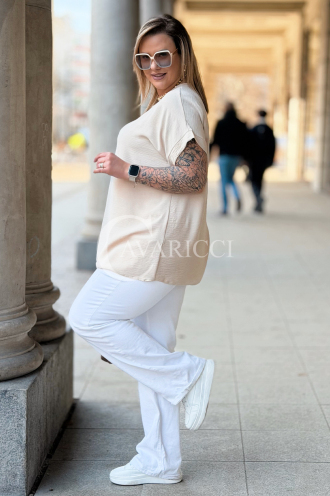 VANELLA Bluse in Beige – Große Größen | Cavaricci.de