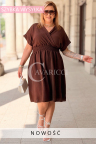 Sommer-Hit: ISANA Kleid mit Zierband und elastischem Bund Farbe Schokolade