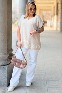 VANELLA Bluse in Beige – Große Größen | Cavaricci.de
