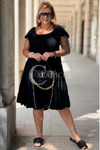 Kleid Antonella Schwarz – Puffärmel & Rüschenrock