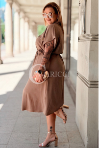 Hadriana Hemdblusenkleid mit Gürtel – Eleganz & Stil