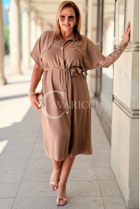 Hadriana Hemdblusenkleid mit Gürtel – Eleganz & Stil