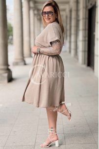 ISANA Kleid mit Schnürung & elastischem Bund | Fango