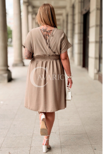ISANA Kleid mit Schnürung & elastischem Bund | Fango