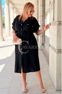 Hadriana Hemdkleid Schwarz – Elegant & Feminin