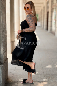 Jumpsuit ARIANNA – Korsett, weite Beine & Nackenbindung