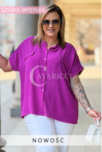 SOLEA Bluse in Fuchsia – Große Größen | Cavaricci.de