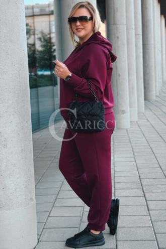 CORATO Cavricci Oversize-Trainingsanzug Bordeauxrot Set