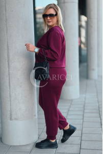 SORA Damen Freizeitanzug Set Bordeauxrot | Oversize