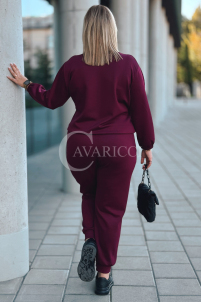 SORA Damen Freizeitanzug Set Bordeauxrot | Oversize
