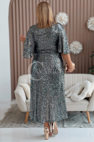 LUMINOSA Silber Paillettenkleid – Eleganz für Feiertage