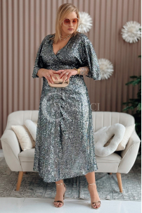LUMINOSA Silber Paillettenkleid – Eleganz für Feiertage