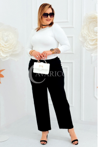 ZARA Elegante Hose Weites Bein Schwarz | 128 PLN