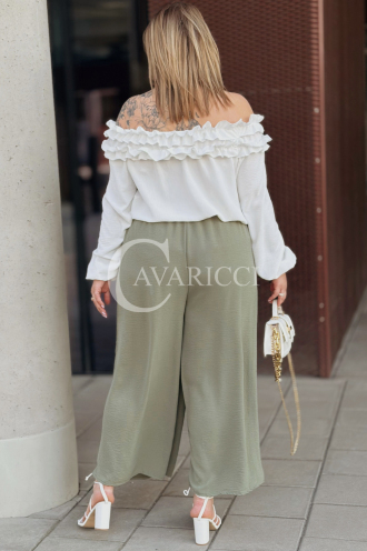 ZACCARIA Weite Damenhose Plus Size in Khaki | Komfort