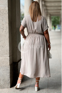 Kleid SORENTO | V-Ausschnitt & fließender Rock – Fan