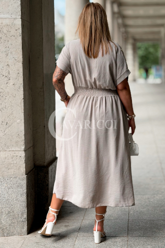 Kleid SORENTO | V-Ausschnitt & fließender Rock – Fan