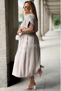 Kleid SORENTO | V-Ausschnitt & fließender Rock – Fan