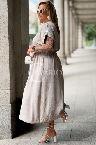 Kleid SORENTO | V-Ausschnitt & fließender Rock – Fan