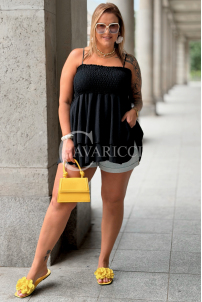 Bluse Melania Schwarz – Leichtes Sommeroberteil