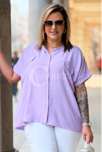 SOLEA Bluse in Flieder – Große Größen | Cavaricci.de