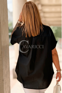 Bluse MONA Schwarz – Bauchkaschierend & Stilvoll