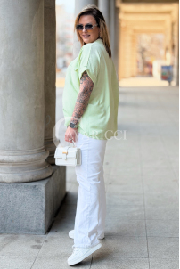 SOLEA Bluse in Limette – Große Größen | Cavaricci.de