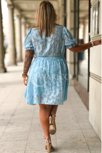 Kleid LUCIANA – Elegant mit V-Ausschnitt & Gürtel