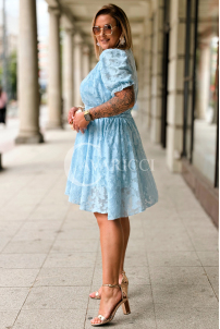 Kleid LUCIANA – Elegant mit V-Ausschnitt & Gürtel