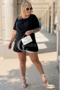 Bluse Anita Schwarz – Leicht, Feminin & Bequem