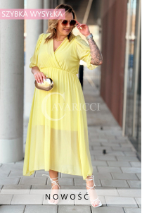 NOTTE Kleid in Gelb – Große Größen | Cavaricci.de