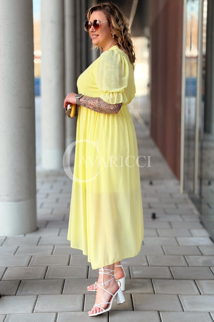 NOTTE Kleid in Gelb – Große Größen | Cavaricci.de