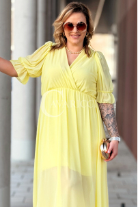 NOTTE Kleid in Gelb – Große Größen | Cavaricci.de