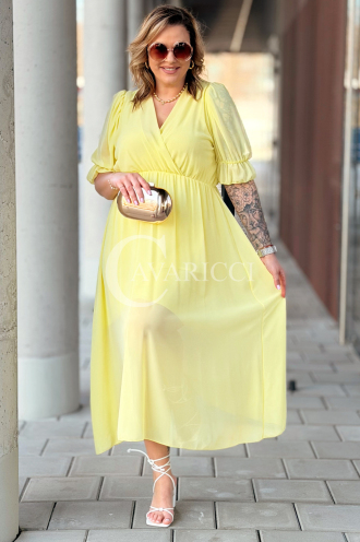 NOTTE Kleid in Gelb – Große Größen | Cavaricci.de
