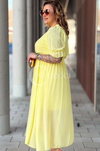 NOTTE Kleid in Gelb – Große Größen | Cavaricci.de