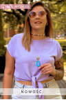 LINDA - Bindbluse in Fliederfarbe