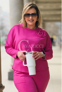 ROSALIA Sweatshirt in Fuchsia – Große Größen | Cavaricci.de