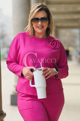 ROSALIA Sweatshirt in Fuchsia – Große Größen | Cavaricci.de