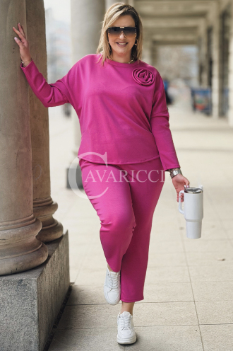 ROSALIA Sweatshirt in Fuchsia – Große Größen | Cavaricci.de