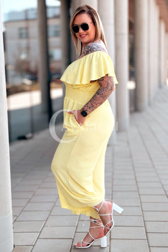 CALIENTE Kleid in Gelb – Große Größen | Cavaricci.de