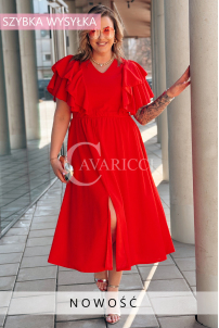 AURELIA Kleid in Rot – Große Größen | Cavaricci.de