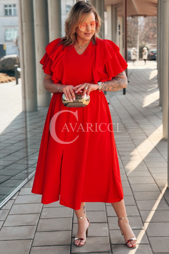 AURELIA Kleid in Rot – Große Größen | Cavaricci.de