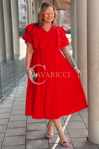 AURELIA Kleid in Rot – Große Größen | Cavaricci.de