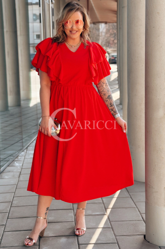 AURELIA Kleid in Rot – Große Größen | Cavaricci.de