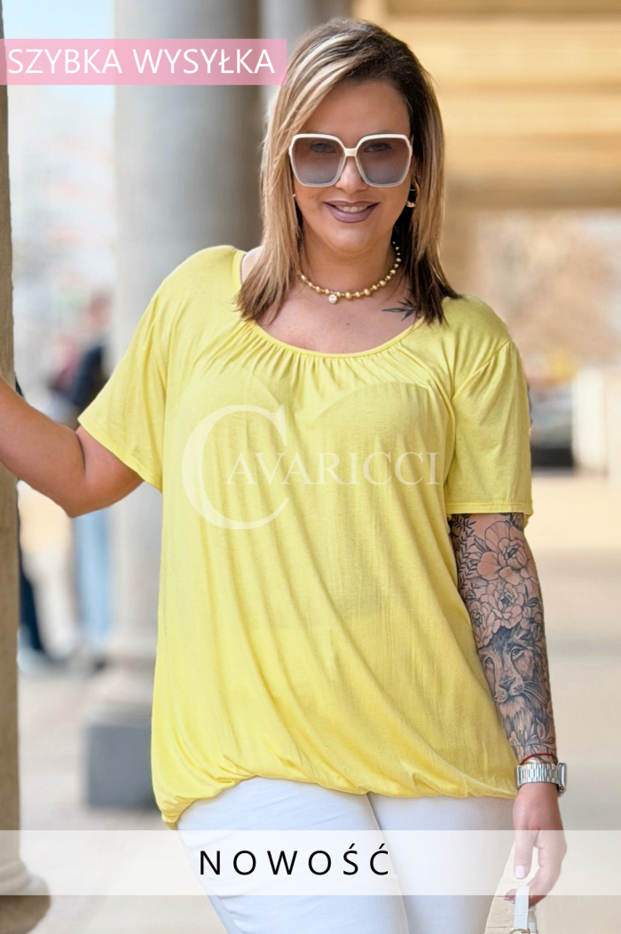 BARACHIONA Bluse in Gelb – Große Größen | Cavaricci.de