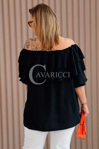 HALIA Bluse in Schwarz – Große Größen | Cavaricci.de