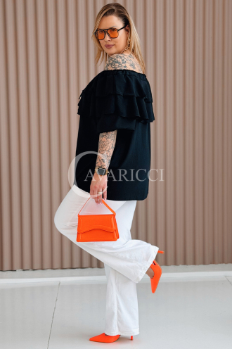 HALIA Bluse in Schwarz – Große Größen | Cavaricci.de
