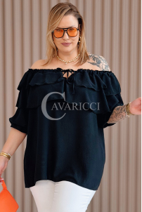 HALIA Bluse in Schwarz – Große Größen | Cavaricci.de
